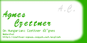 agnes czettner business card